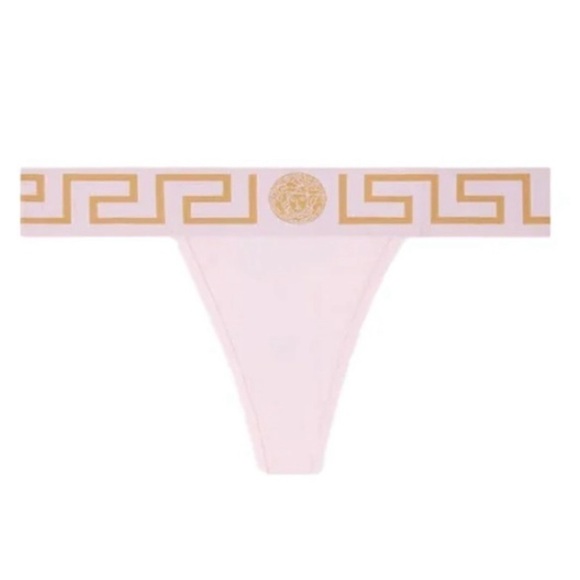 Versace Greca Border bralette and panties in light pink SET NWT - Picture 7 of 12